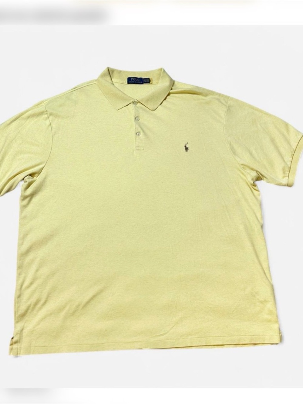 Polo by Ralph Lauren Yellow Short Sleeve Polo Shirt Classic Fit XXL Preppy